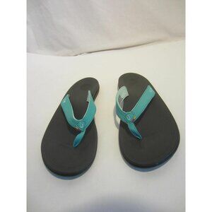 HLA Hawaiian Lifeguard Association teal green thong sandal shoes Women 10
